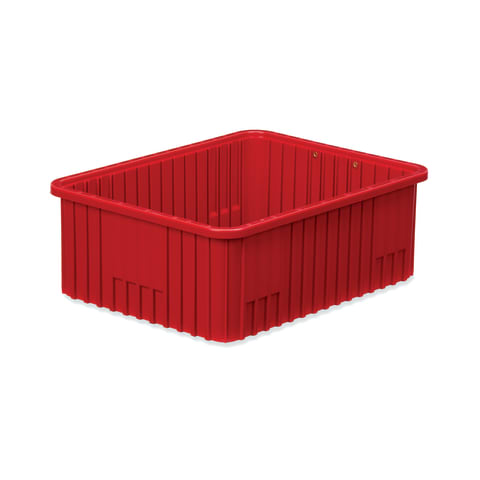 Dividable Storage Box, 22.5"L x 17.5"W x 8"H • Red