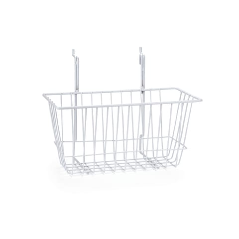 Wire Basket with Hangers, 12"W x 6"D x 6"H