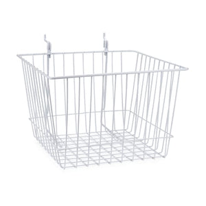 Wire Basket with Hangers, 12"W x 12"D x 8"H