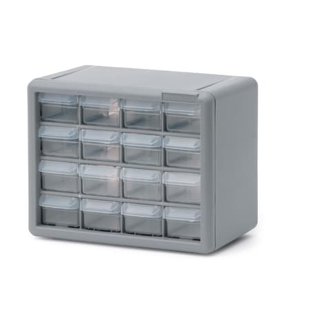 Benchtop Cabinet, 16-Drawer • 10.5"W x 6.4"D x 8.5"H