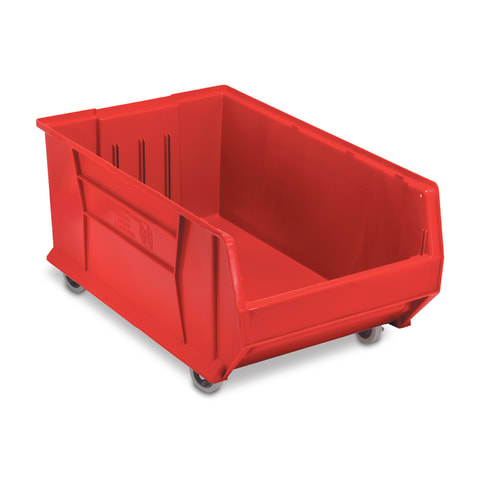 Mobile Organizer Bin 16.5"Wx29.875"Dx15"H, Red