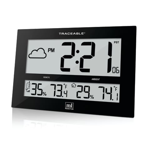 Digital Wall Clock with Temp and Humidity