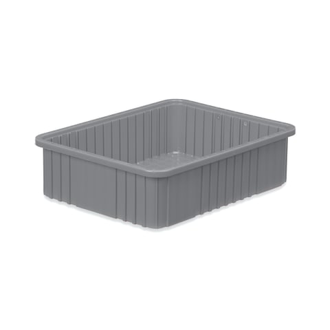Dividable Storage Box, 22.5"L x 17.5"W x 6"H • Gray