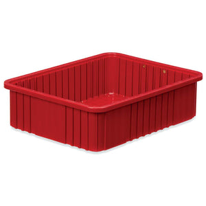 Dividable Storage Box, 22.5"L x 17.5"W x 6"H • Red