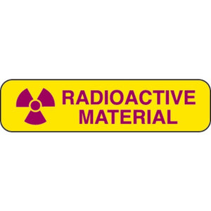 Pre-Cut Labels, Radioactive Material • 1.25"W x 0.3125"H each