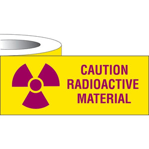 Label Tape, Caution Radioactive Material • 1"W x 500"L