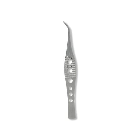 5.5" Ergonomic Forceps 1.5mm Smooth Tip, Curved