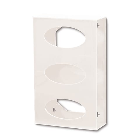 Antimicrobial Side-Loading Glove Dispenser, Triple • 10.125"W x 4.125"D x 16"H • White