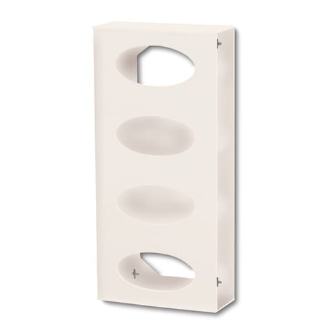 Antimicrobial Side-Loading Acrylic Glove Dispenser, Quad • 10.125"W x 4.125"D x 21.25"H • White