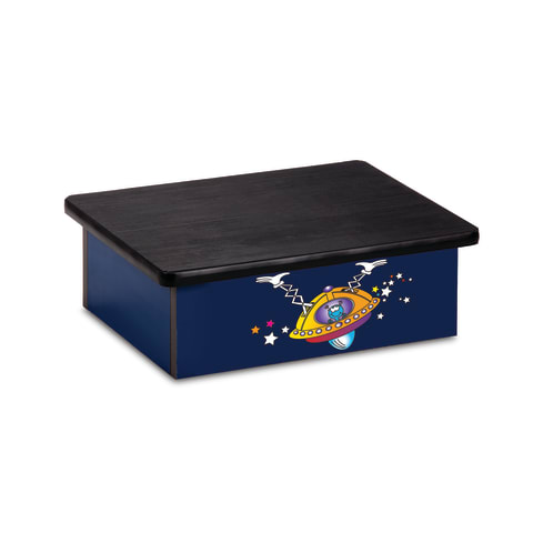 Pediatric Step Stool 16"W x 20"L x 7"H, Space Alien Theme