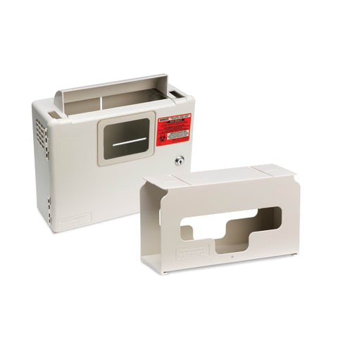 Lockable Wall Enclosures, For 5qt Container with Glove Dispenser
