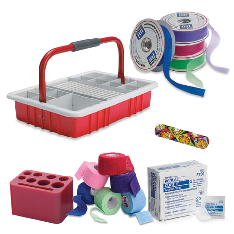 16mm Stocked Phlebotomy Trays Bundle • Red