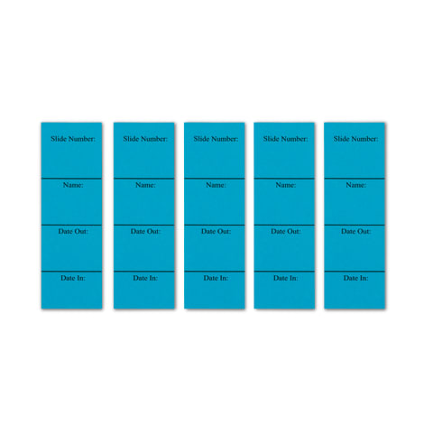 In/Out Cards, For Microscope Slide Box • Blue