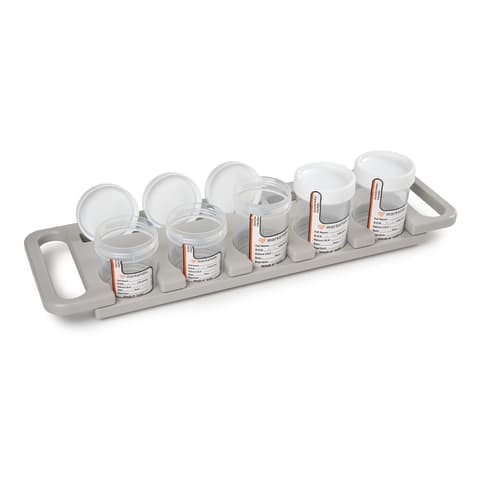 Marketlab Cytology FNA Staining Rack, Rack with 5 Disposable Stain Cups