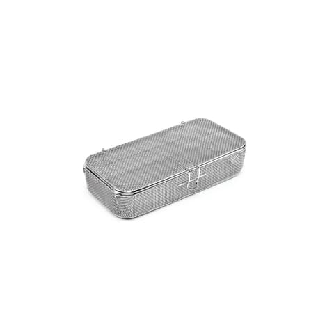 Fine Mesh Basket with Hinged Lid, 8.9"W x 4.3"L x 2"H