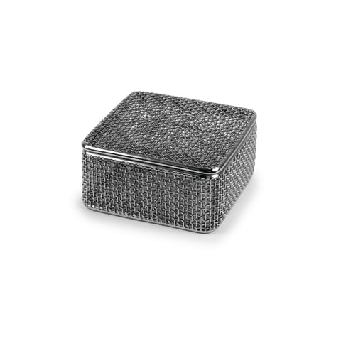 Micro Fine Mesh Basket with Twist-Off Lid, 3.1"W x 3.1"L x 1.4"H