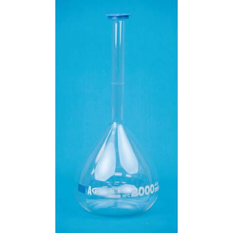 Class A Volumetric Flask with Snap Cap, 2000mL