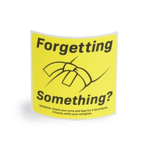 Tourniquet Reminder Sticker • 3"W x 3"L