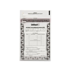 Writable with Sequential # Patient Valuables Bag • 9"W x 12"L • Clear