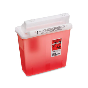 Sharps Containers for Lockable Enclosures, 5qt • 10.625"W x 4.5"D x 9"H