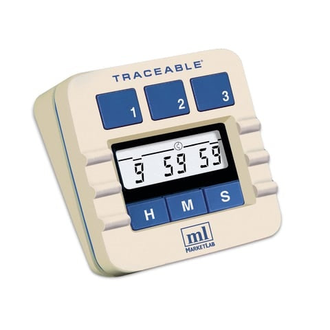 Marketlab Three Line Alarm Timer • 3.25"W x 1.5"D x 3"H