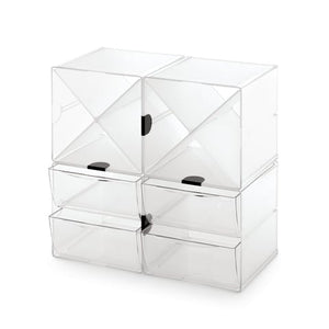 Stackable X-Divider and 2-Drawer Organizer Set
