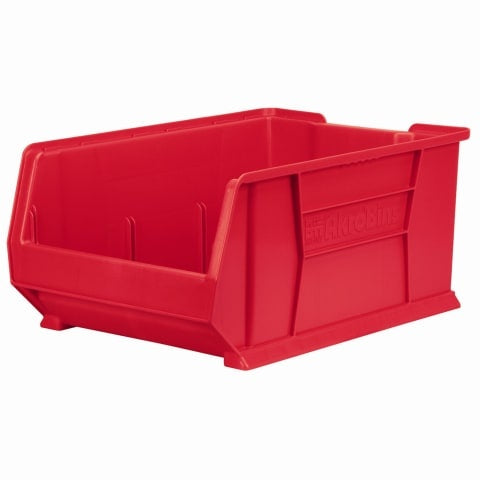 Extra Large Organizer Bins, 16.5"W x 23.875"D x 11"H, Red