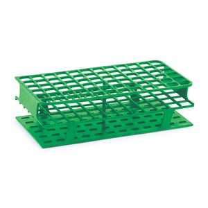Full-Size Freezer Rack, For 13mm Tubes • Holds 72 • 8"L x 4.1"W x 2.3"H • Green