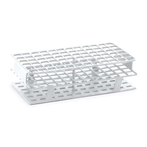 Full-Size Freezer Rack, For 13mm Tubes • Holds 72 • 8"L x 4.1"W x 2.3"H • White