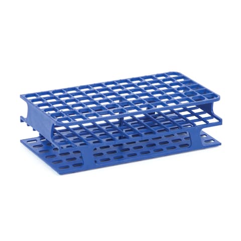 For 16mm Tubes • Holds 72 • 9.8"L x 5"W x 2.75"H • Blue