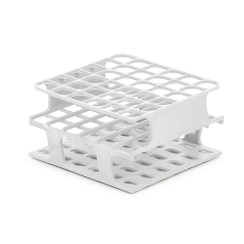 Half-Size Freezer Rack, For 13mm Tubes • Holds 36 • 4.1"L x 4.1"W x 2.3"H • White