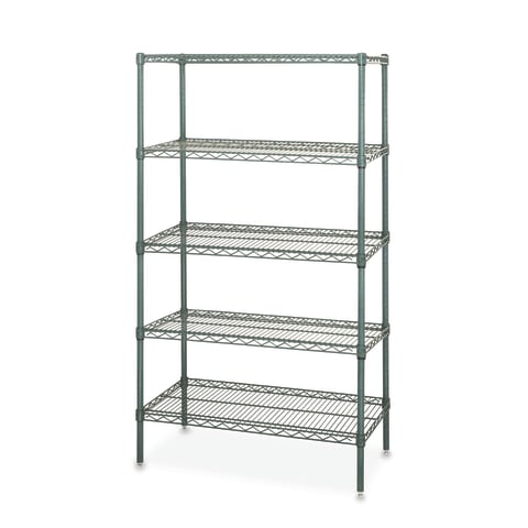 5-Shelf Epoxy Wire Rack 54"H, 36"W x 12"D