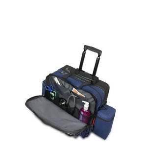 Rolling Med Bag • 16"W x 9"D x 13"H • 7.6lb, Navy