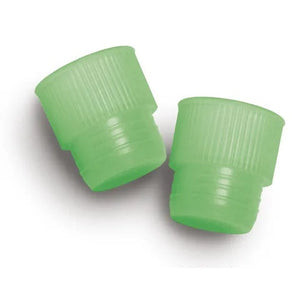Ribbed Tube Caps, For 17mm Tubes • Green