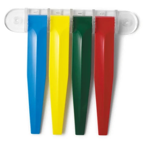 Room Status Indicators • 7.25"W x 1.375"D, Primary Colors • 4-Flag • 7.25"W x 1.375"D x 7.75"H