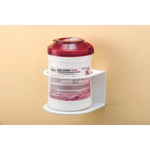 Marketlab Wall-Mount Holder, Wipes • 5.88"W x 6.05"D x 4.1"H • 5.13" Dia