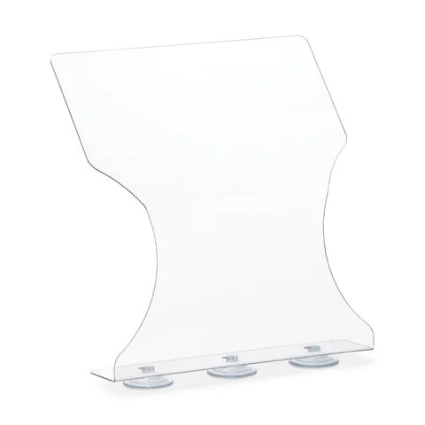 Marketlab Front Suction Cup Splash Guard • 5.25"W x 14"L x 16.1"H