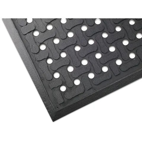 Scrub Station Safety Mat, 3'W x 5'L x 3/8" Thick • Black