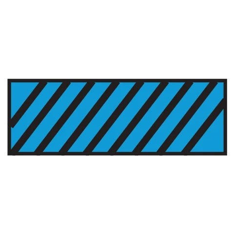 Instrument Sheet Tape, Diagonal Black Stripe • Blue/Black