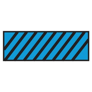 Instrument Sheet Tape, Diagonal Black Stripe • Blue/Black