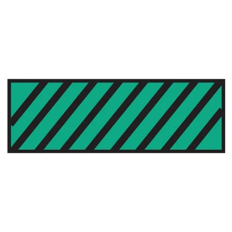 Instrument Sheet Tape, Diagonal Black Stripe • Green/Black