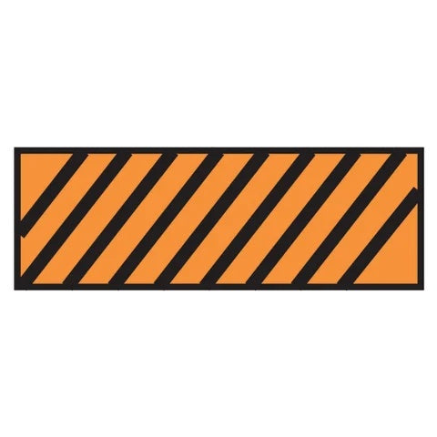 Instrument Sheet Tape, Diagonal Black Stripe • Orange/Black