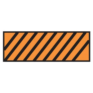 Instrument Sheet Tape, Diagonal Black Stripe • Orange/Black