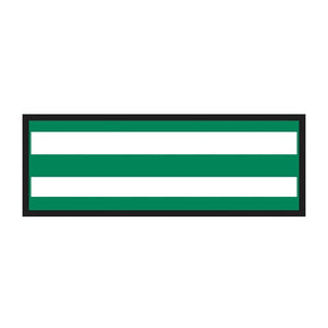Instrument Sheet Tape, Horizontal White Stripe • White/Kelly Green