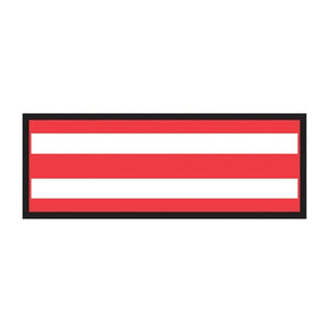 Instrument Sheet Tape, Horizontal White Stripe • White/Red