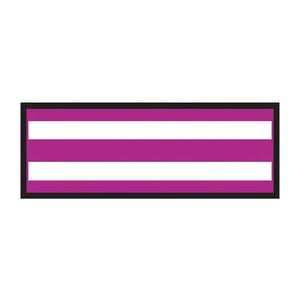 Instrument Sheet Tape, Horizontal White Stripe • White/Plum