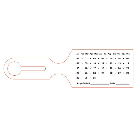 Scope Tag 2.5"W x 8.5"L, Date • White