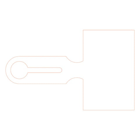 Tray Tag 6.4375W x 4"L, Blank • White