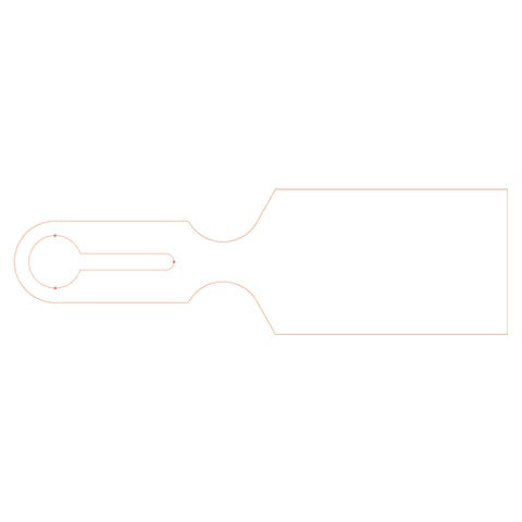 Tray Tag 2.5"W x 8.5"L, Blank, White