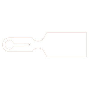 Tray Tag 2.5"W x 8.5"L, Blank, White